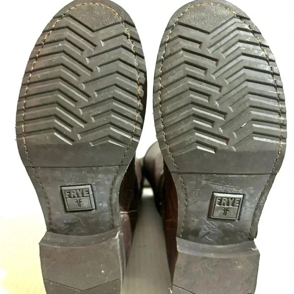 Frye women’s Veronica slouch brown leather pull up boots size 6 minor scratches - Picture 7 of 8